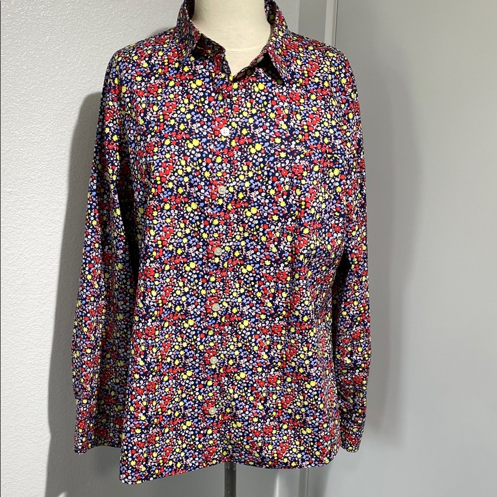 J. CREW Floral long sleeve button-up shirt